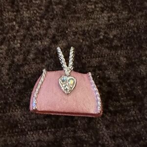 Purse Pendant with Crystals for Necklace‎ Stainless Steel Jewelry
